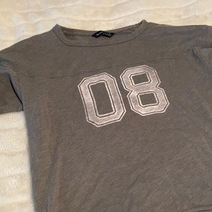 Abercrombie & Fitch 3/4 sleeve grey tee